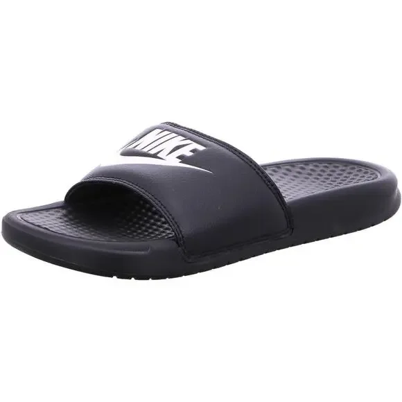NWT Nike Mens Benassi Just Do It Athletic Sandal - Black / White-SZ 8 D US nike-benassi-jdi-blackwhite-  main image 4